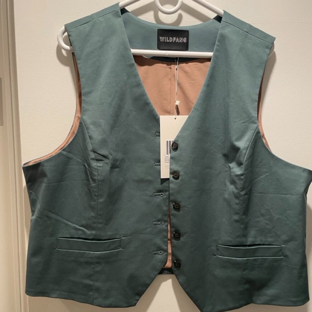 Wildfang "The Essential Vest" Dark Teal XXL